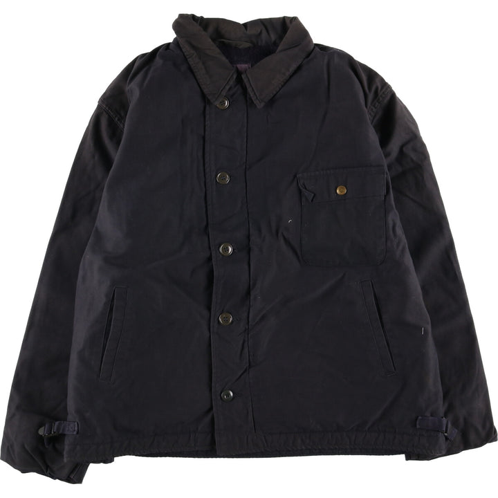 Vintage US Navy A-2 Military Deck Jacket, Men's Size L unclear black type Vintage Second Hand
