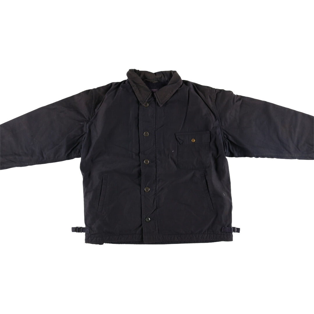 Vintage US Navy A-2 Military Deck Jacket, Men's Size L unclear black type Vintage Second Hand
