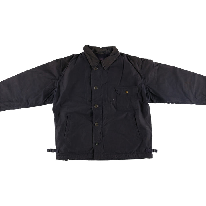 Vintage US Navy A-2 Military Deck Jacket, Men's Size L unclear black type Vintage Second Hand