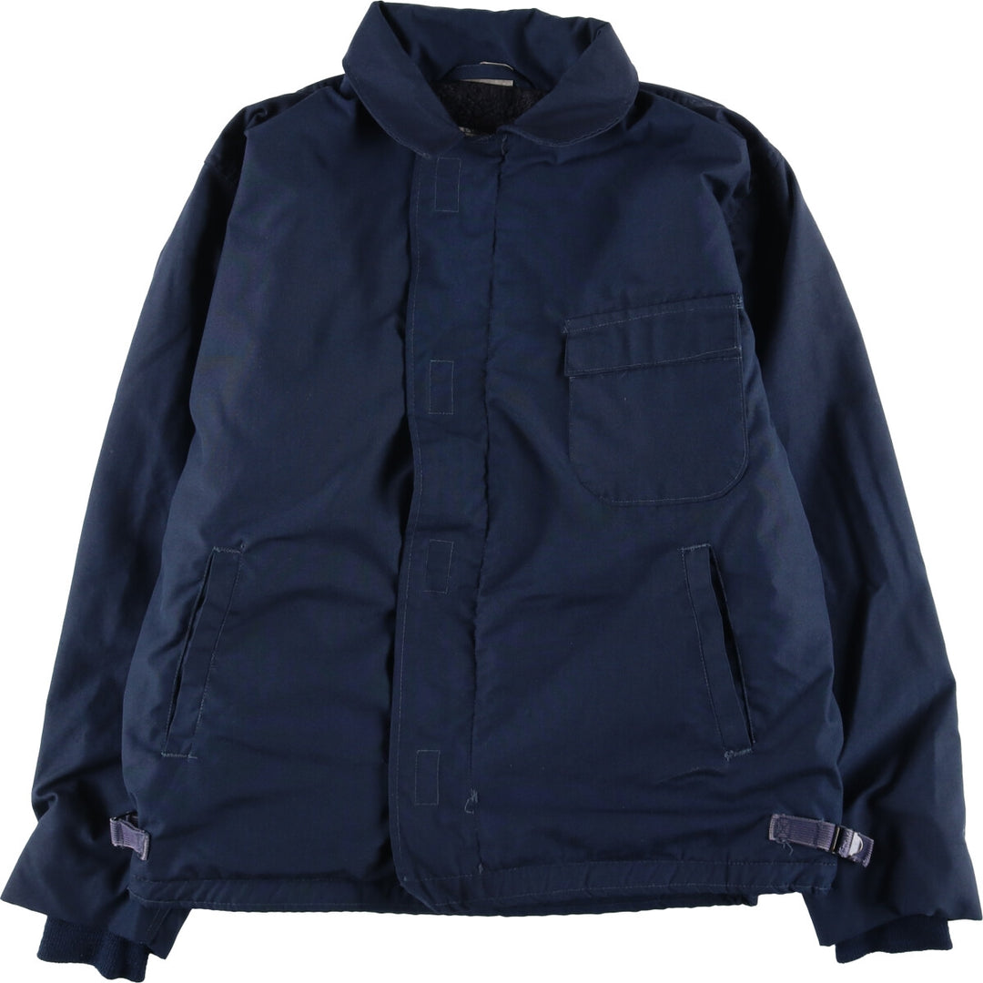 1990'S US Navy Aramid Deck Jacket with Back Stencil, Made in USA, Size Large (42-44) Aramid navy blue type Vintage Second Hand