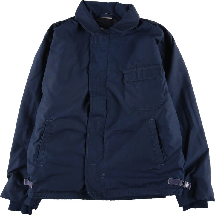1990'S US Navy Aramid Deck Jacket with Back Stencil, Made in USA, Size Large (42-44) Aramid navy blue type Vintage Second Hand