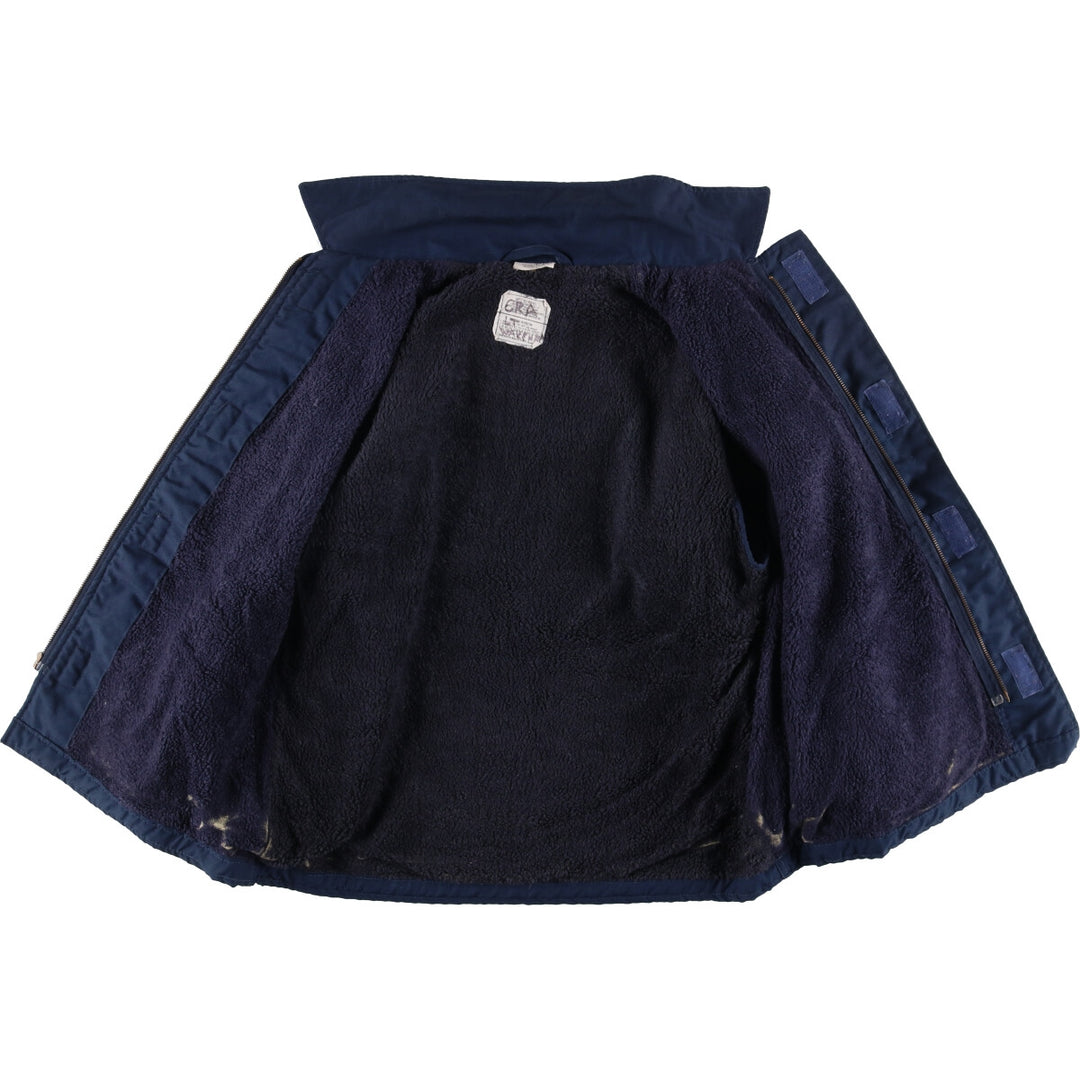 1990'S US Navy Aramid Deck Jacket with Back Stencil, Made in USA, Size Large (42-44) Aramid navy blue type Vintage Second Hand