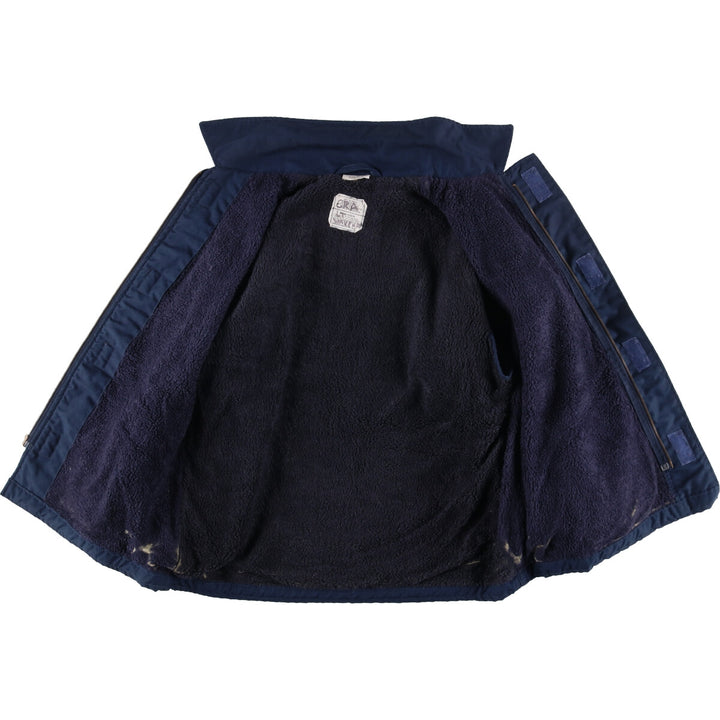 1990'S US Navy Aramid Deck Jacket with Back Stencil, Made in USA, Size Large (42-44) Aramid navy blue type Vintage Second Hand