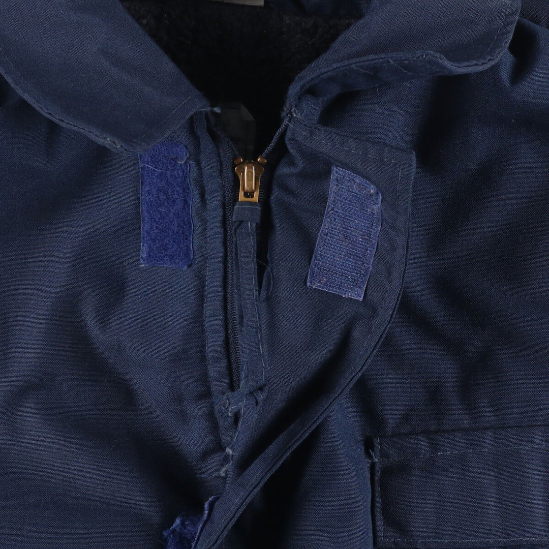 1990'S US Navy Aramid Deck Jacket with Back Stencil, Made in USA, Size Large (42-44) Aramid navy blue type Vintage Second Hand
