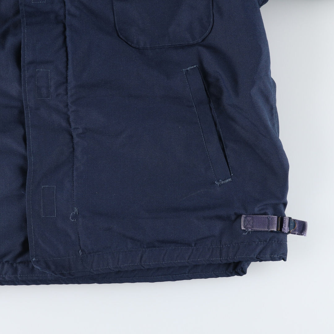 1990'S US Navy Aramid Deck Jacket with Back Stencil, Made in USA, Size Large (42-44) Aramid navy blue type Vintage Second Hand