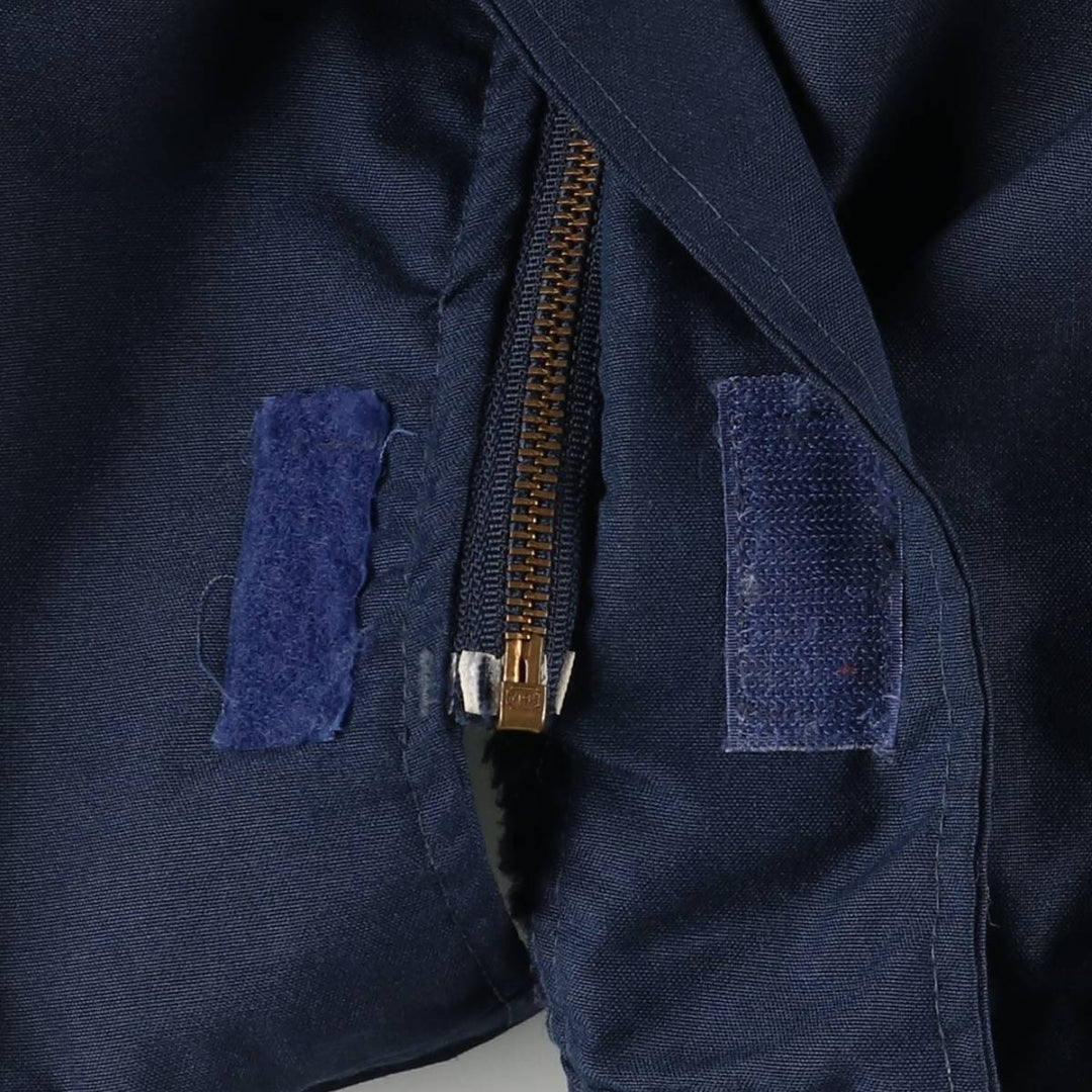 1990'S US Navy Aramid Deck Jacket with Back Stencil, Made in USA, Size Large (42-44) Aramid navy blue type Vintage Second Hand