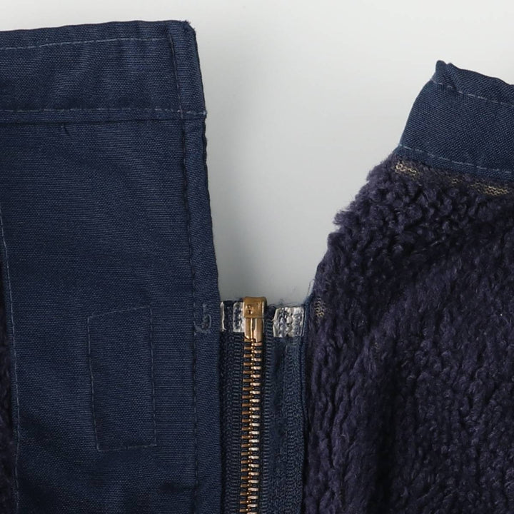 1990'S US Navy Aramid Deck Jacket with Back Stencil, Made in USA, Size Large (42-44) Aramid navy blue type Vintage Second Hand