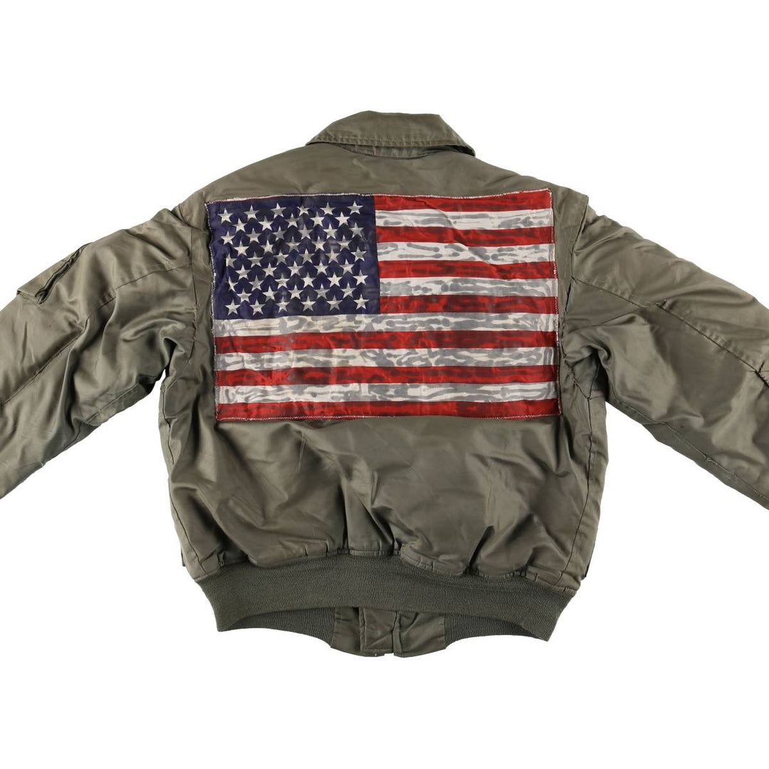 80's US military actual product CWU 45 Aromatic polyamide Khaki type Vintage Second Hand