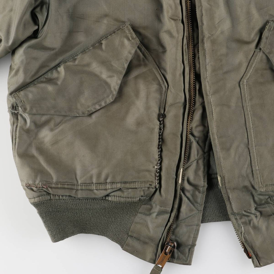 80's US military actual product CWU 45 Aromatic polyamide Khaki type Vintage Second Hand