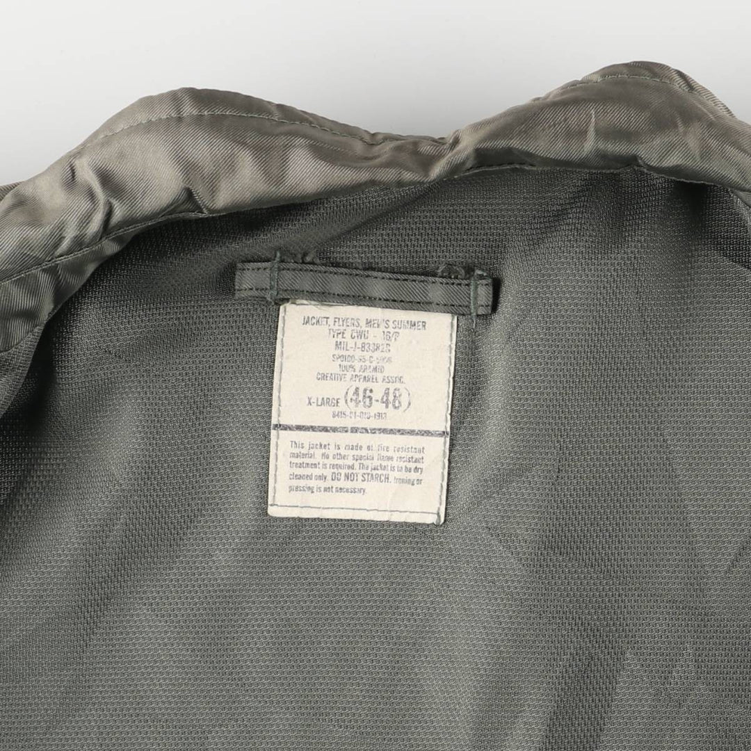 90's US military actual product CWU-36 Aramid Khaki type Vintage Second Hand