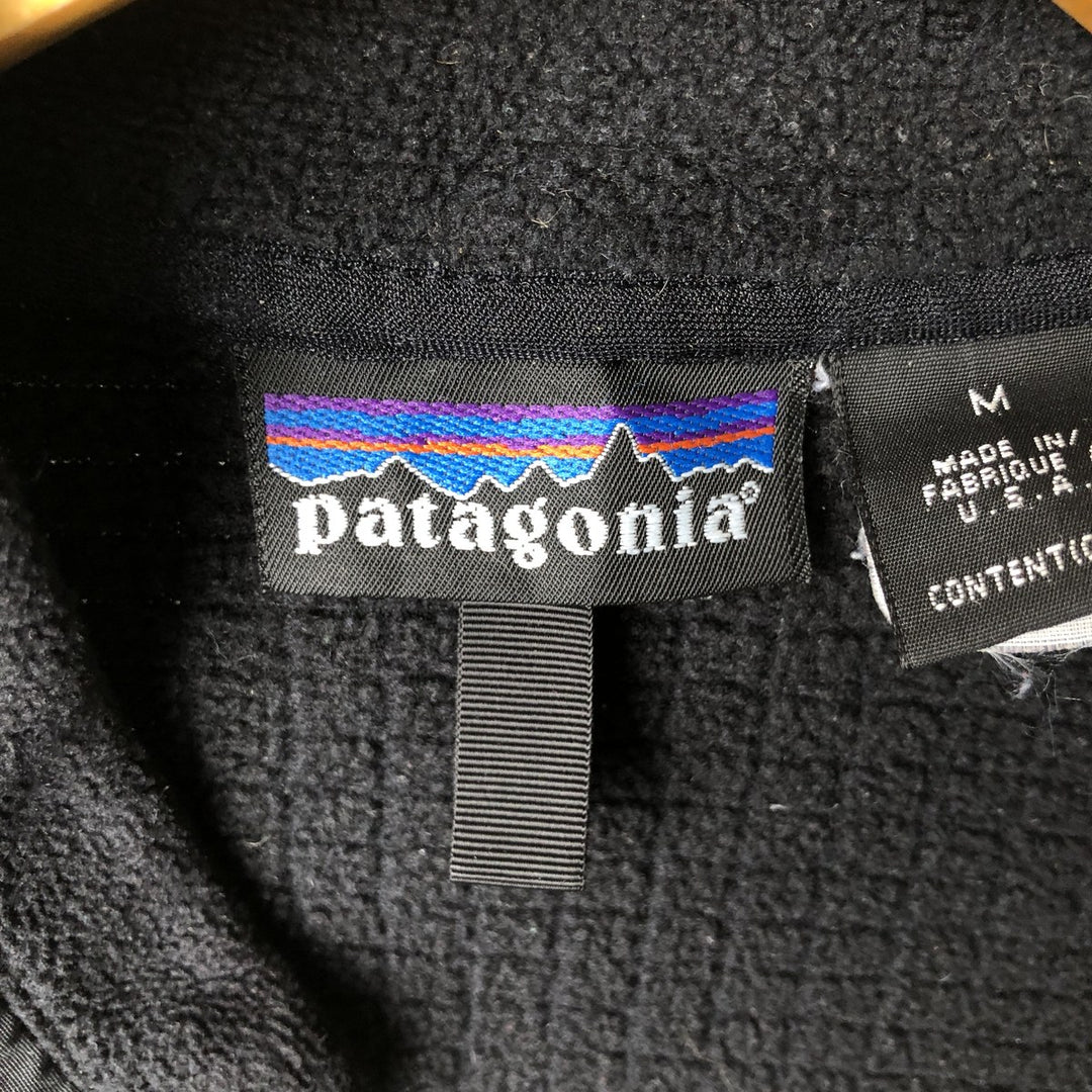 Patagonia Regulator R3 Fleece Jacket, Made in USA, Men's Size Medium unclear black type Vintage Second Hand