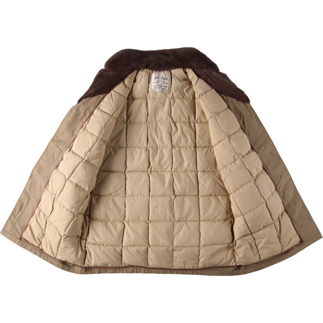 Vintage 1970'S LLBean down coat, women's size XL polyester Beige type Vintage Second Hand