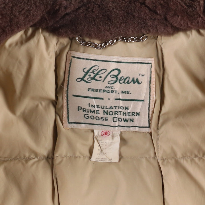 Vintage 1970'S LLBean down coat, women's size XL polyester Beige type Vintage Second Hand