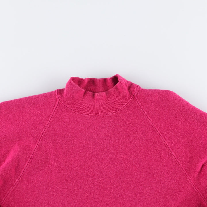 90'S Champion Reverse Weave Sweatshirt with Embroidered Tag, No Eyes, Plain, Women's Size L cotton pink type Vintage Second Hand