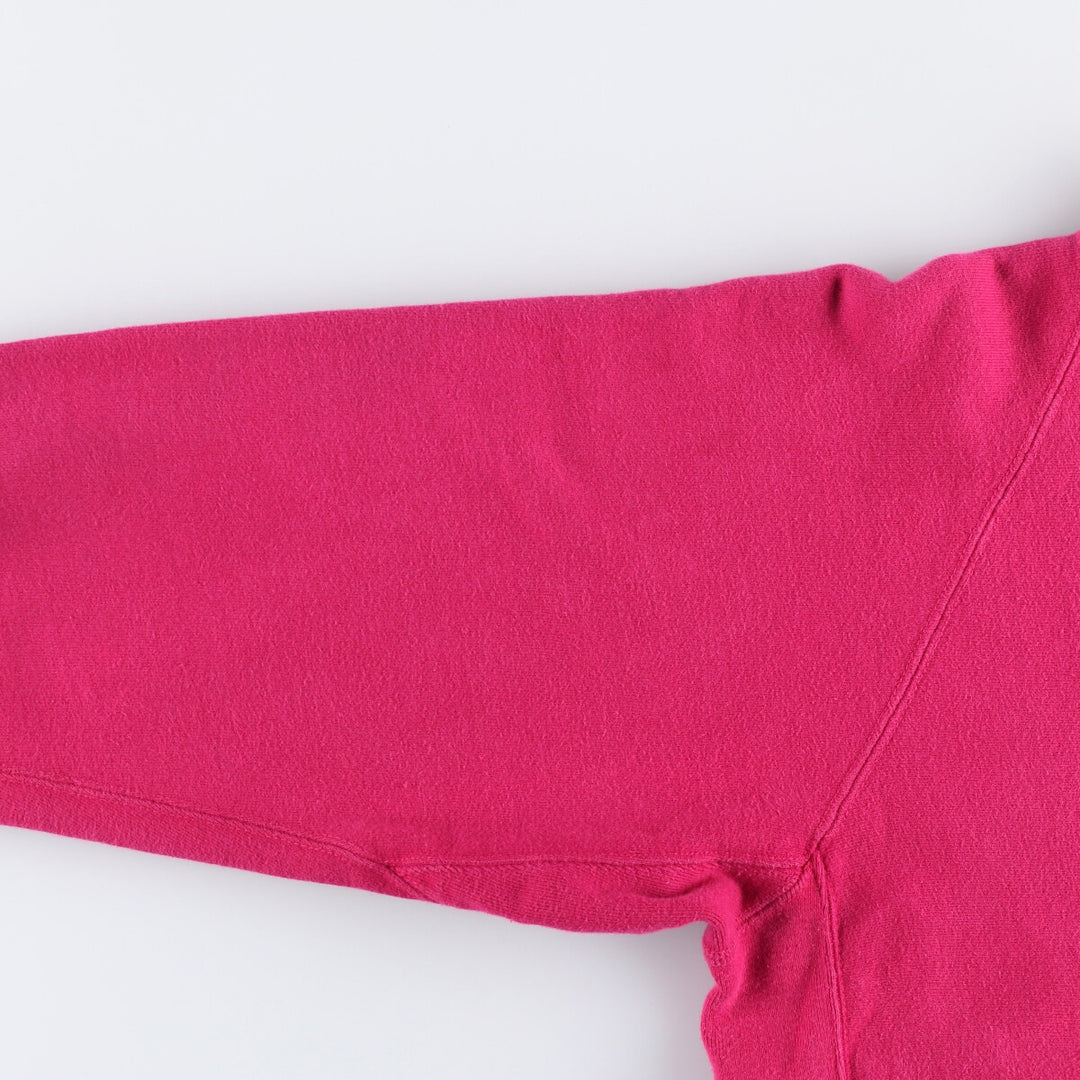90'S Champion Reverse Weave Sweatshirt with Embroidered Tag, No Eyes, Plain, Women's Size L cotton pink type Vintage Second Hand