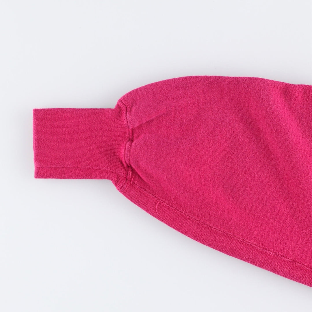 90'S Champion Reverse Weave Sweatshirt with Embroidered Tag, No Eyes, Plain, Women's Size L cotton pink type Vintage Second Hand