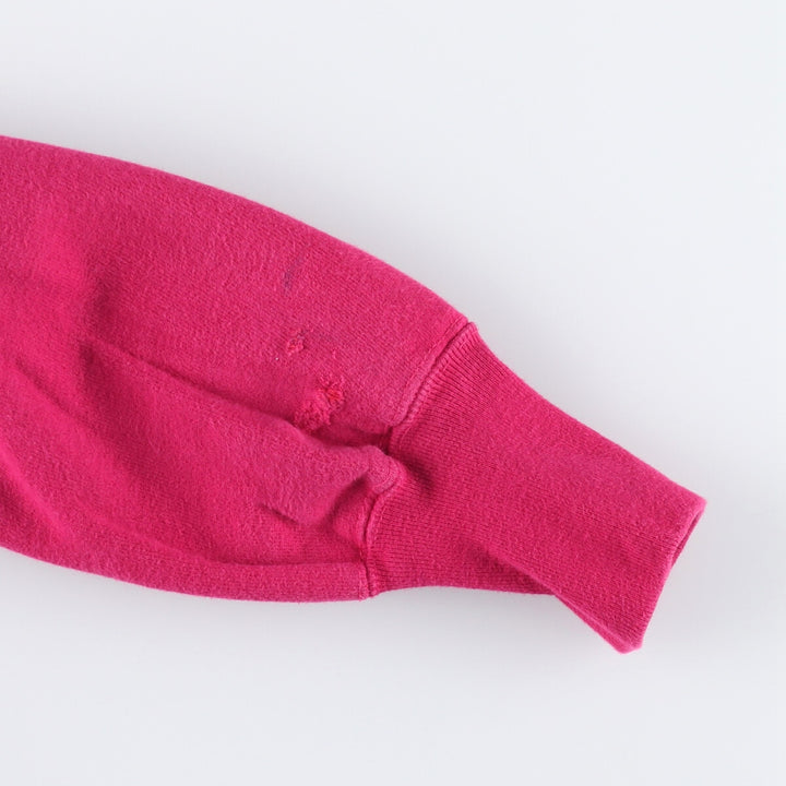 90'S Champion Reverse Weave Sweatshirt with Embroidered Tag, No Eyes, Plain, Women's Size L cotton pink type Vintage Second Hand