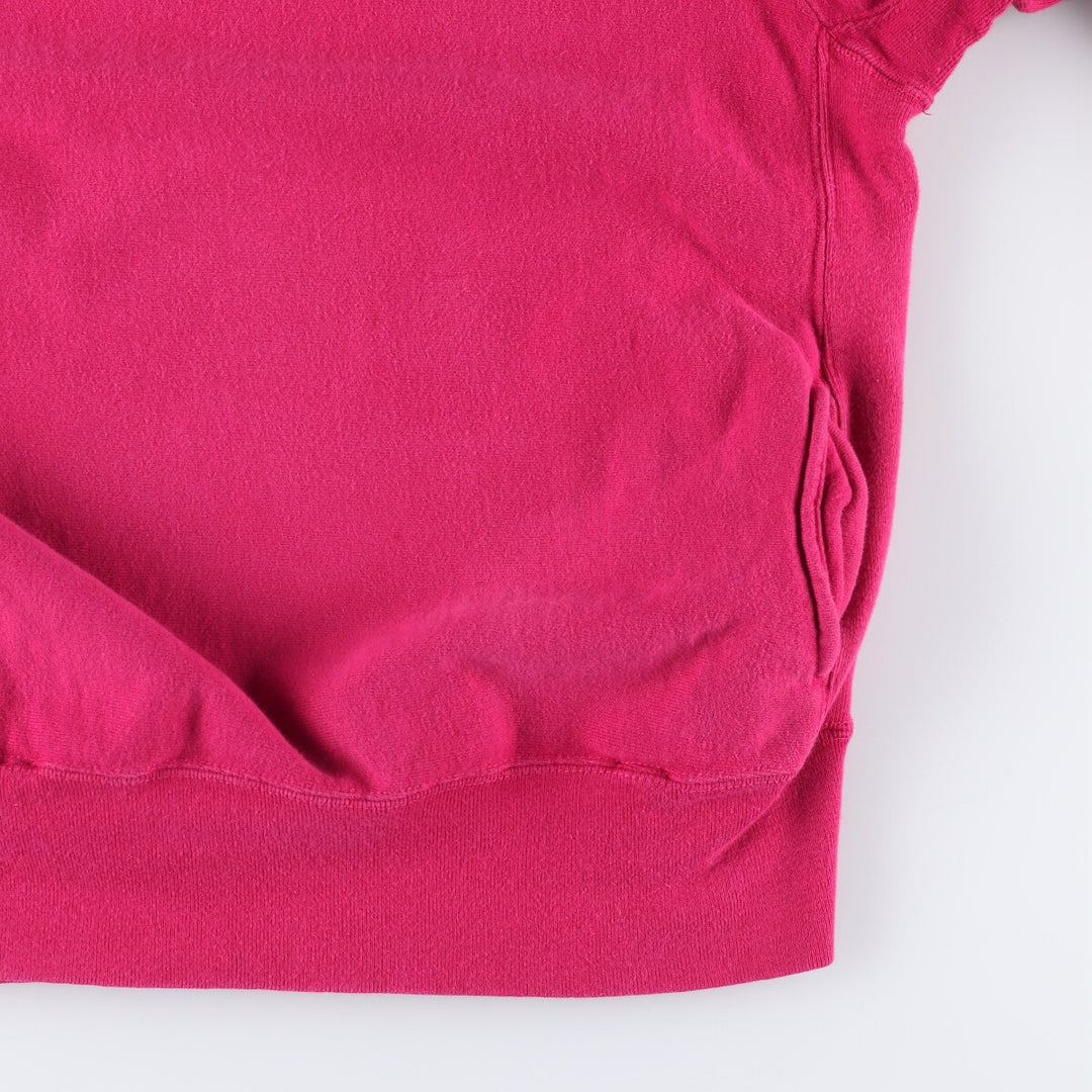 90'S Champion Reverse Weave Sweatshirt with Embroidered Tag, No Eyes, Plain, Women's Size L cotton pink type Vintage Second Hand