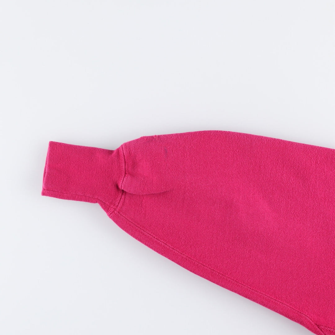 90'S Champion Reverse Weave Sweatshirt with Embroidered Tag, No Eyes, Plain, Women's Size L cotton pink type Vintage Second Hand