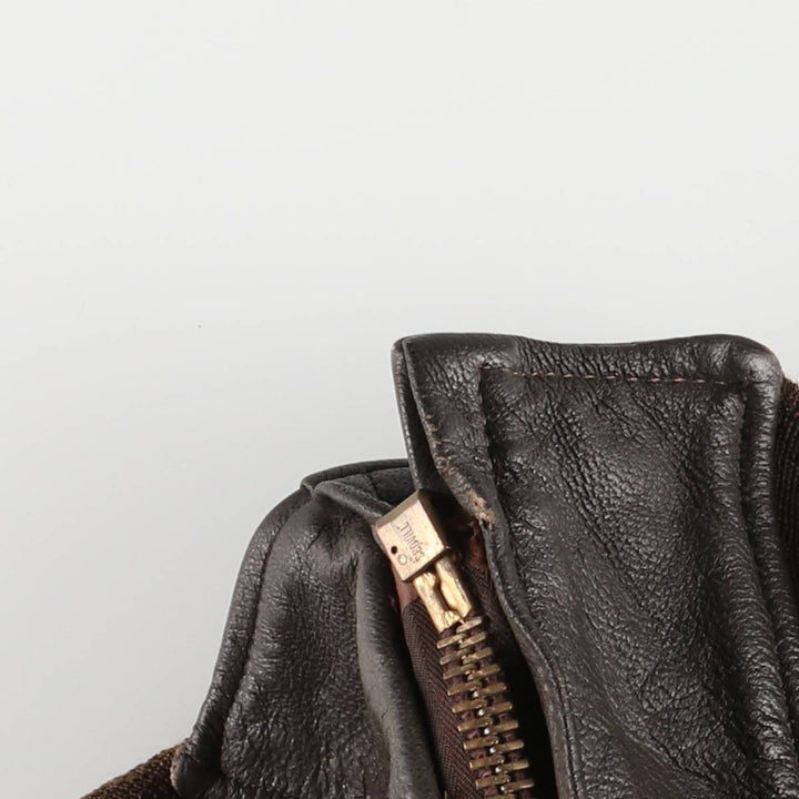 1970'S US Military G-1 Leather Flight Jacket, Made in USA, Men's Size Medium, Vintage genuine leather brown type Vintage Second Hand