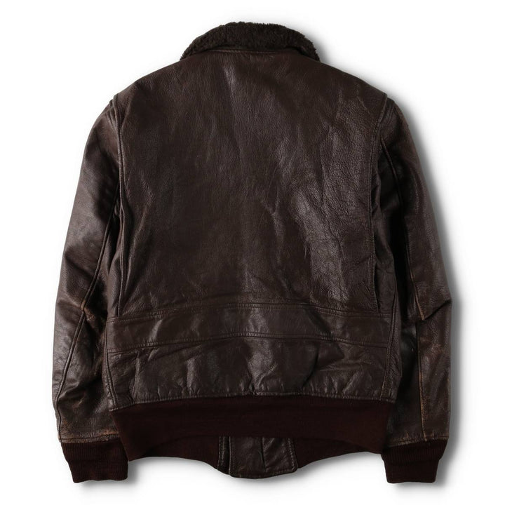 1960'S US Military G-1 Leather Flight Jacket, Made in USA, Men's Size Medium, Vintage genuine leather brown type Vintage Second Hand