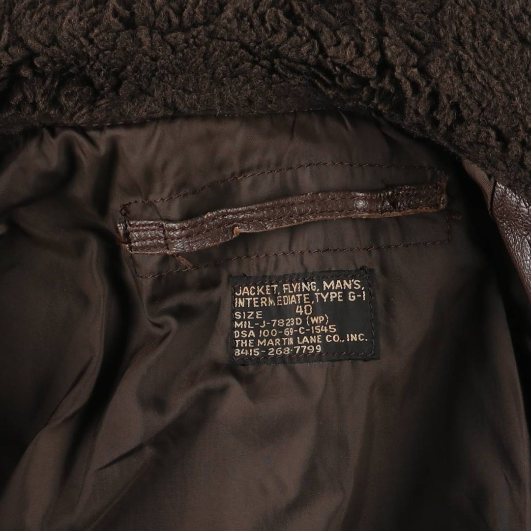 1960'S US Military G-1 Leather Flight Jacket, Made in USA, Men's Size Medium, Vintage genuine leather brown type Vintage Second Hand