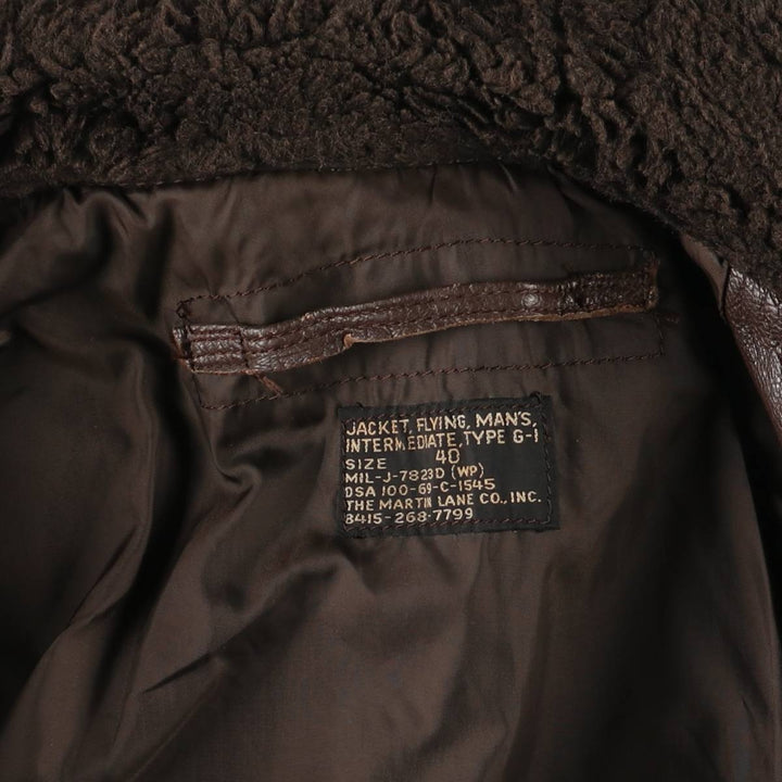 1960'S US Military G-1 Leather Flight Jacket, Made in USA, Men's Size Medium, Vintage genuine leather brown type Vintage Second Hand