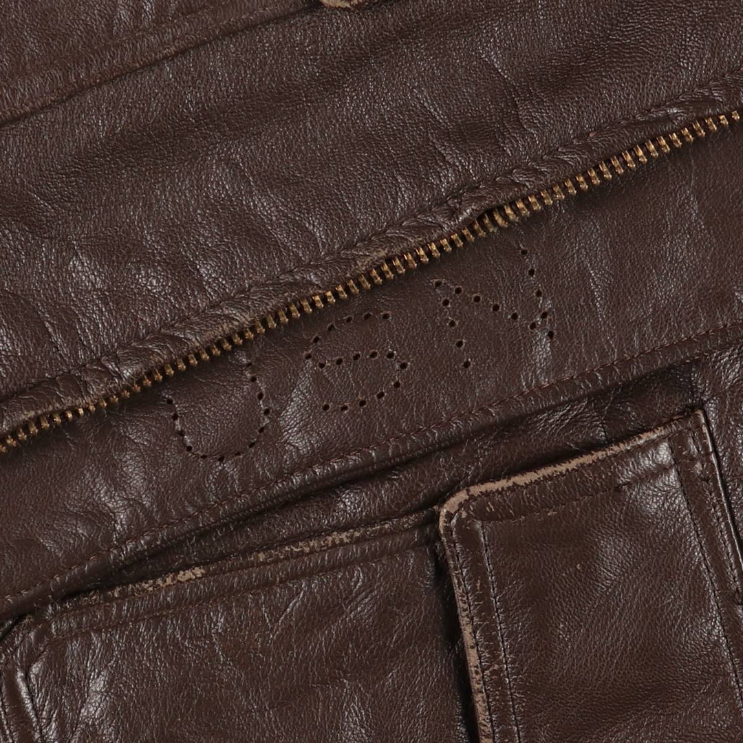 1960'S US Military G-1 Leather Flight Jacket, Made in USA, Men's Size Medium, Vintage genuine leather brown type Vintage Second Hand