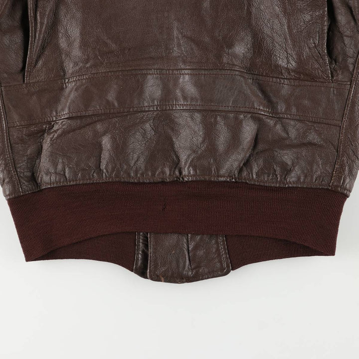 1960'S US Military G-1 Leather Flight Jacket, Made in USA, Men's Size Medium, Vintage genuine leather brown type Vintage Second Hand