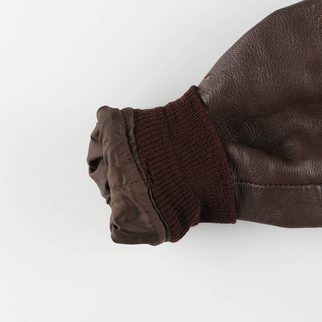 1960'S US Military G-1 Leather Flight Jacket, Made in USA, Men's Size Medium, Vintage genuine leather brown type Vintage Second Hand