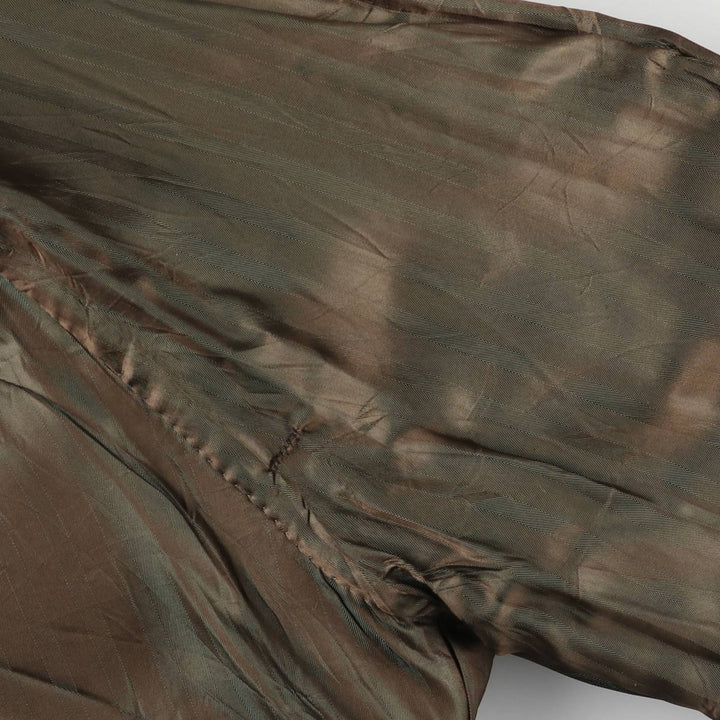 Vintage 1970'S Harris Tweed wool long coat, herringbone pattern, made in Scotland, men's size L wool brown type Vintage Second Hand