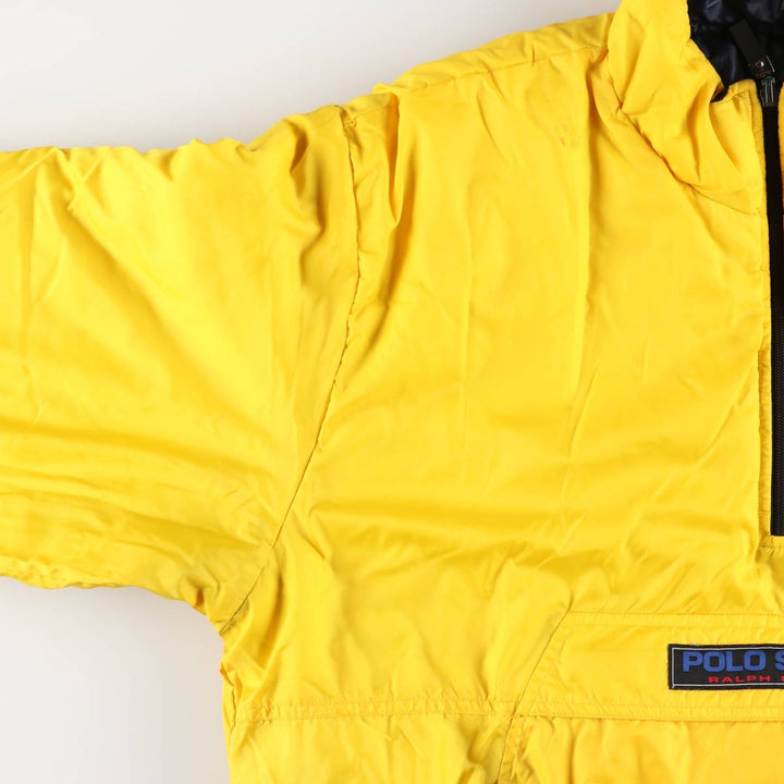 Ralph Lauren Polo Sport Padded Reversible Ripstop Anorak Jacket, Men's Size XL polyester yellow type Vintage Second Hand