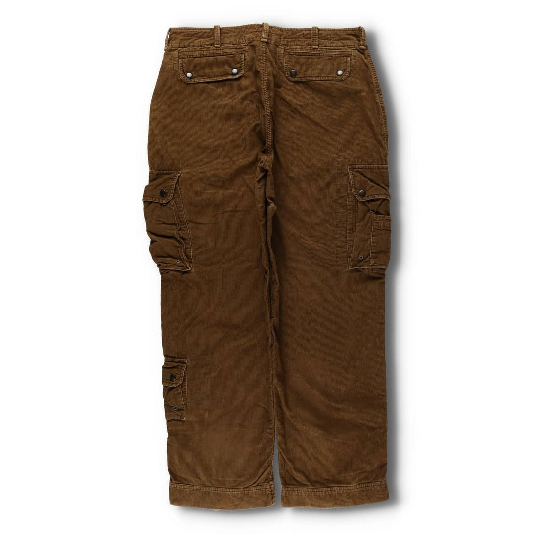 Vintage Ralph Lauren POLO by Ralph Lauren corduroy cargo pants, men's size W39. cotton brown type Vintage Second Hand