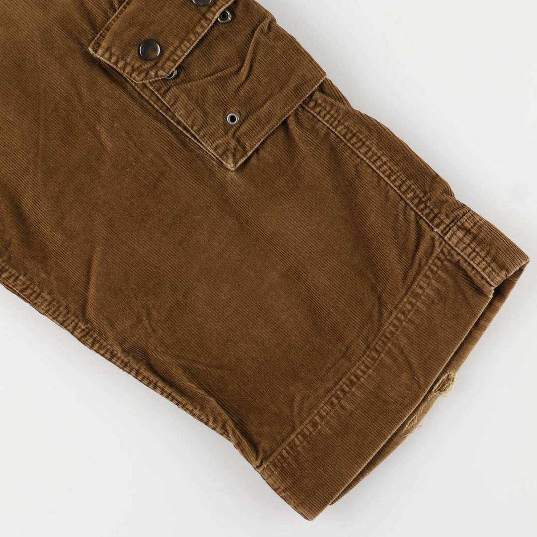 Vintage Ralph Lauren POLO by Ralph Lauren corduroy cargo pants, men's size W39. cotton brown type Vintage Second Hand