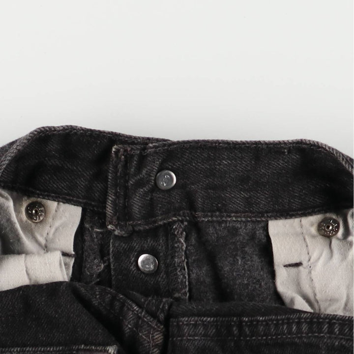 90'S Levi's 501-0185 Black Denim Straight Leg Denim Pants, Made in England, Men's, Size W30, Vintage cotton black type Vintage Second Hand