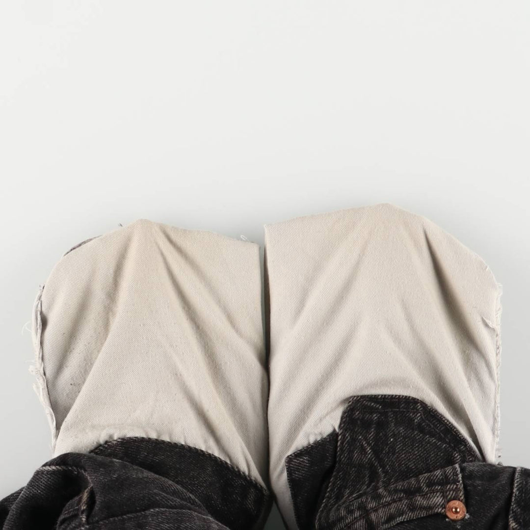 90'S Levi's 501-0185 Black Denim Straight Leg Denim Pants, Made in England, Men's, Size W30, Vintage cotton black type Vintage Second Hand