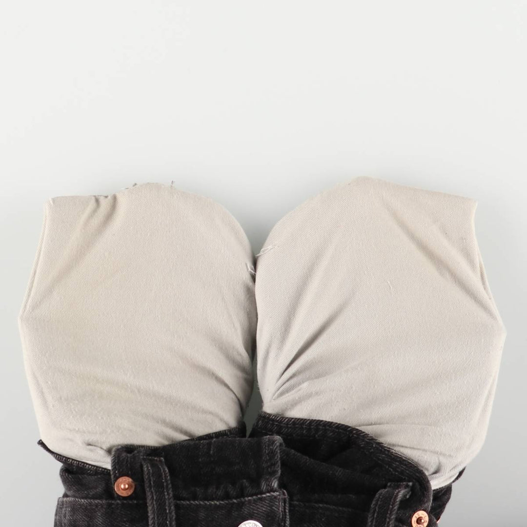 90'S Levi's 501-0185 Black Denim Straight Leg Denim Pants, Made in England, Men's, Size W30, Vintage cotton black type Vintage Second Hand