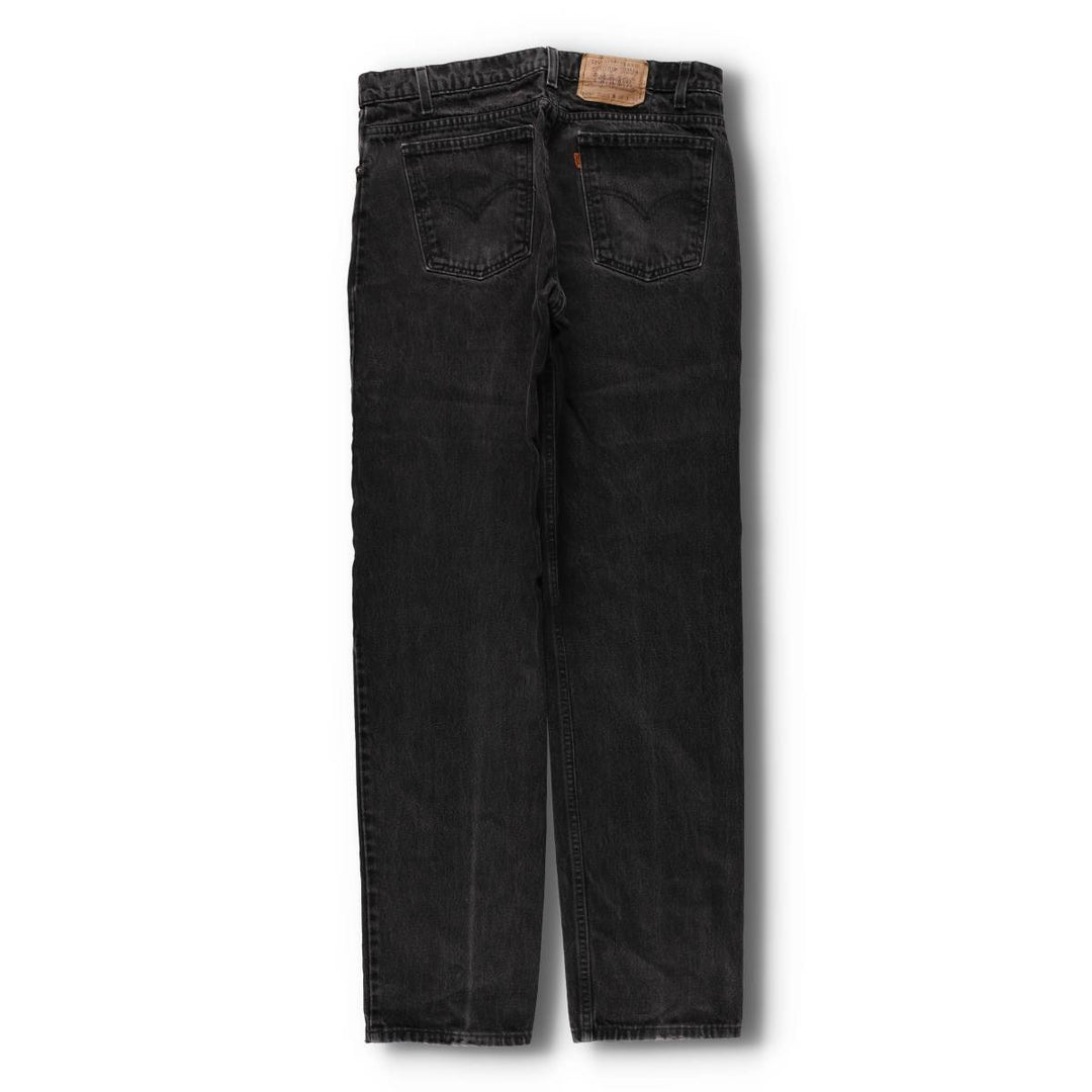 90'S Levi's 40505-4159 Orange Tab Black Denim Tapered Denim Pants Men's Size 35 cotton black type Vintage Second Hand