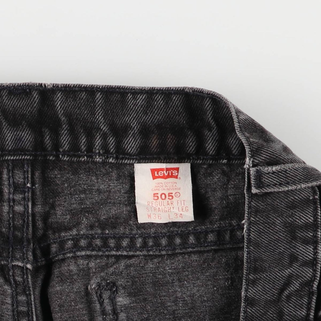 90'S Levi's 40505-4159 Orange Tab Black Denim Tapered Denim Pants Men's Size 35 cotton black type Vintage Second Hand