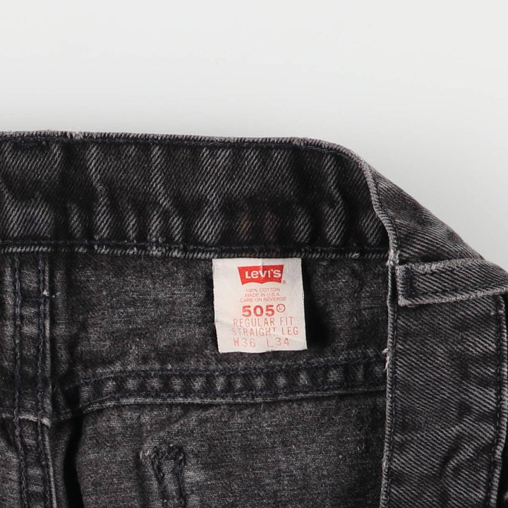 90'S Levi's 40505-4159 Orange Tab Black Denim Tapered Denim Pants Men's Size 35 cotton black type Vintage Second Hand