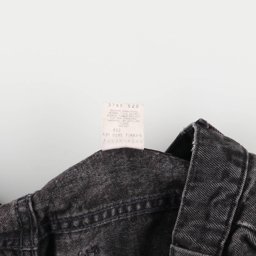 90'S Levi's 40505-4159 Orange Tab Black Denim Tapered Denim Pants Men's Size 35 cotton black type Vintage Second Hand