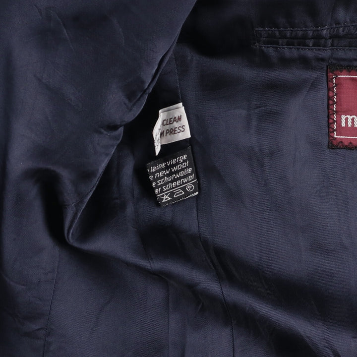 Yves Saint Laurent Striped Wool Tailored Jacket, Made in France, Men's Size M wool navy blue type Vintage Second Hand