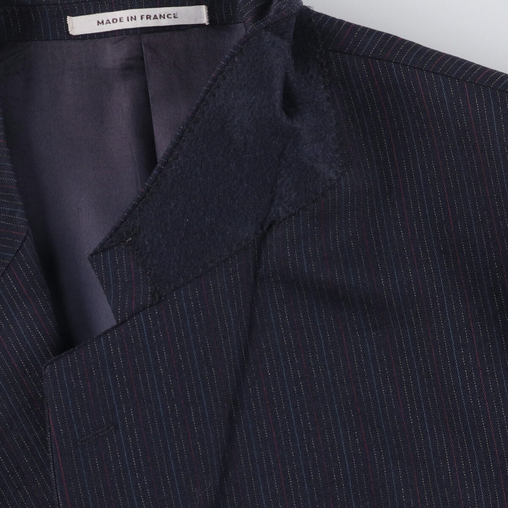 Yves Saint Laurent Striped Wool Tailored Jacket, Made in France, Men's Size M wool navy blue type Vintage Second Hand