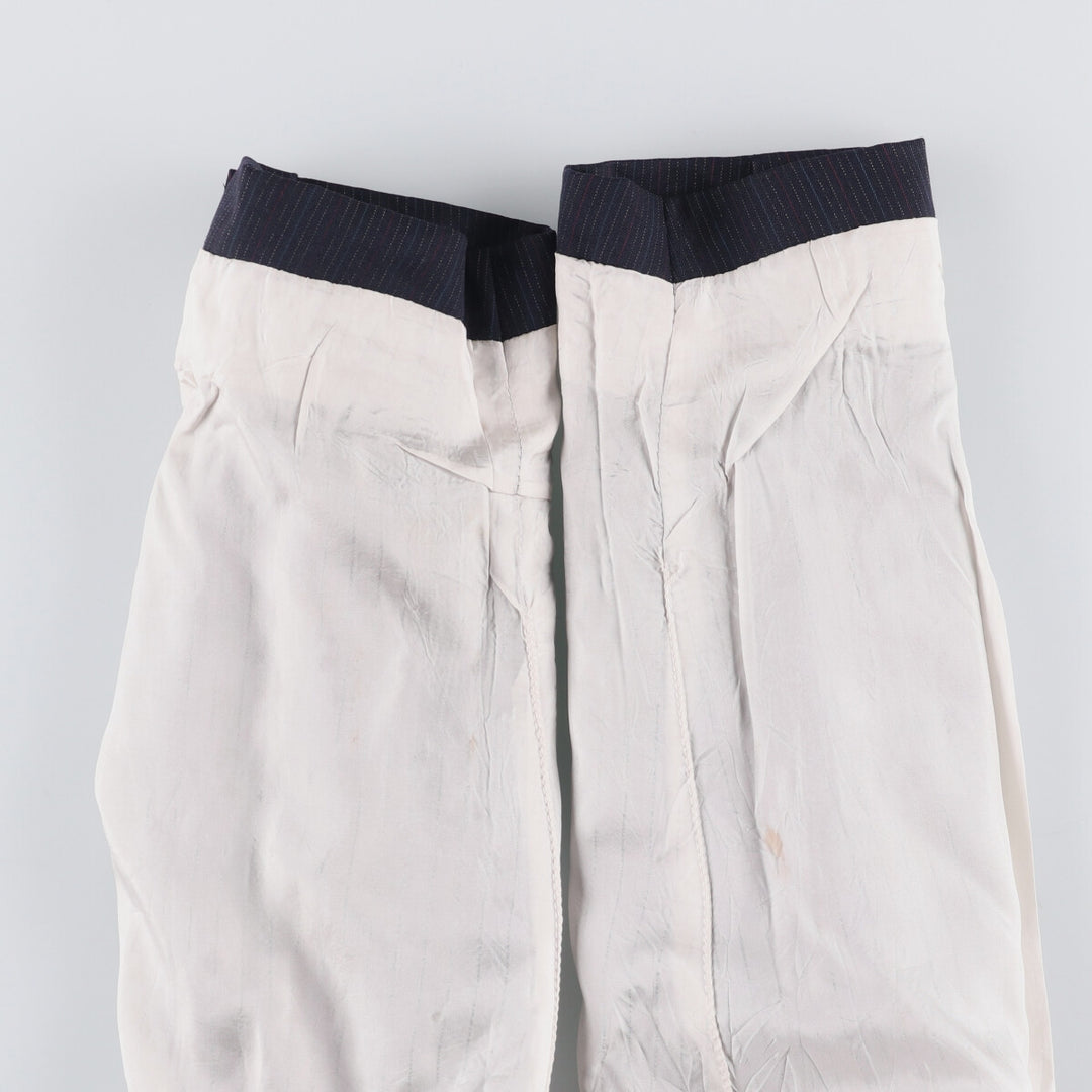 Yves Saint Laurent Striped Wool Tailored Jacket, Made in France, Men's Size M wool navy blue type Vintage Second Hand