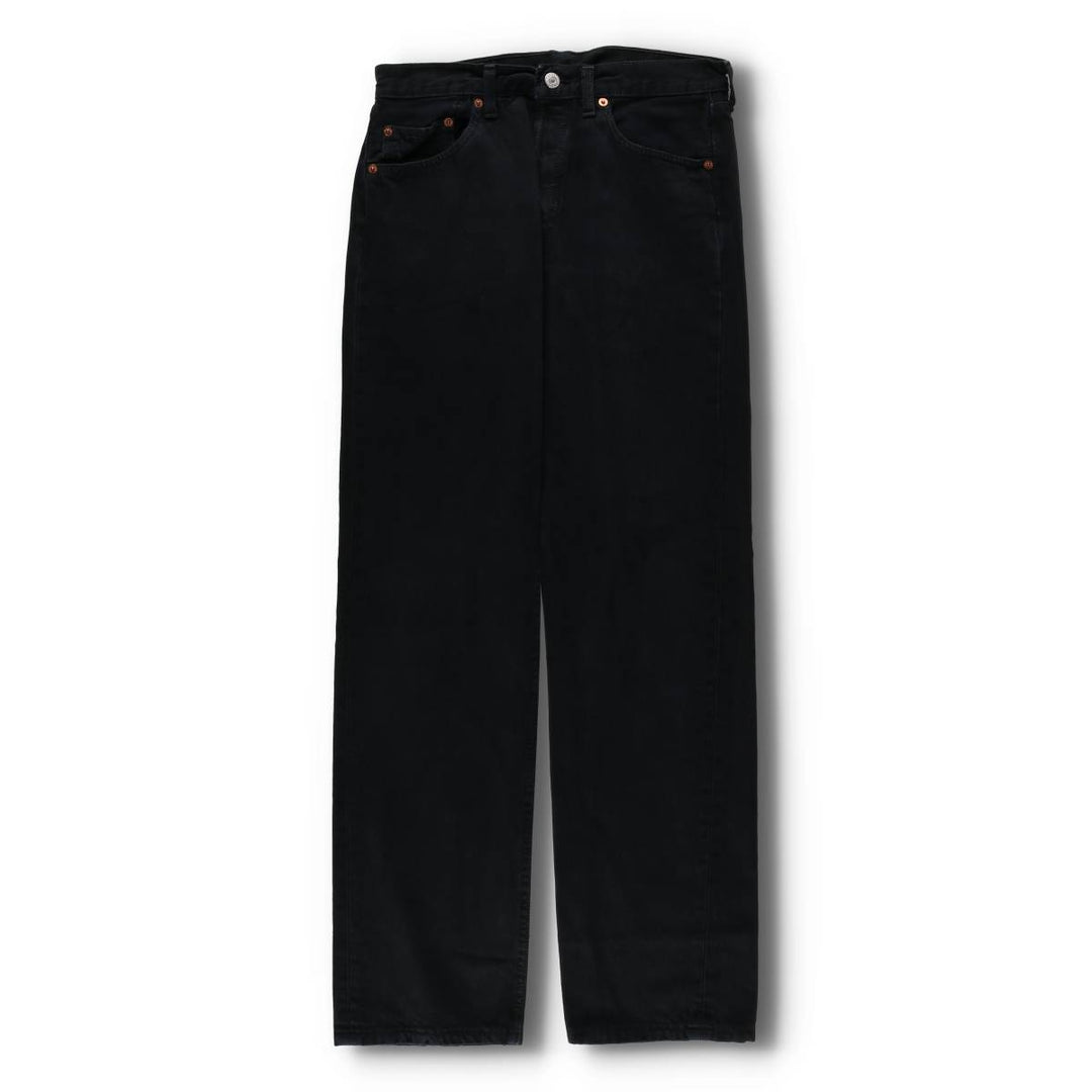 90'S Levi's 501-0165 Black Denim Straight Leg Denim Pants, Made in England, Men's, Size W30, Vintage cotton black type Vintage Second Hand