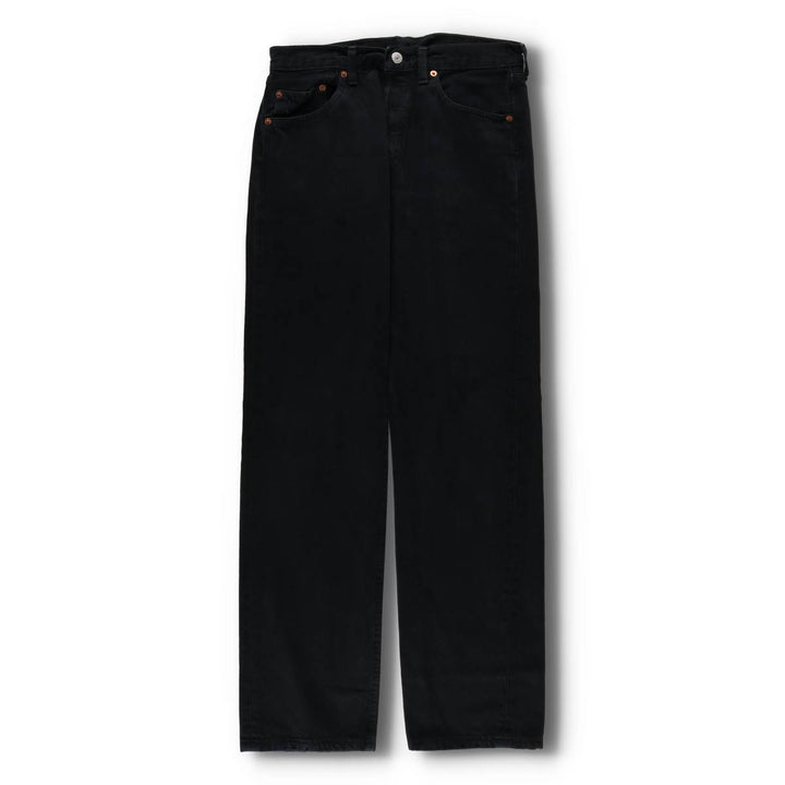 90'S Levi's 501-0165 Black Denim Straight Leg Denim Pants, Made in England, Men's, Size W30, Vintage cotton black type Vintage Second Hand