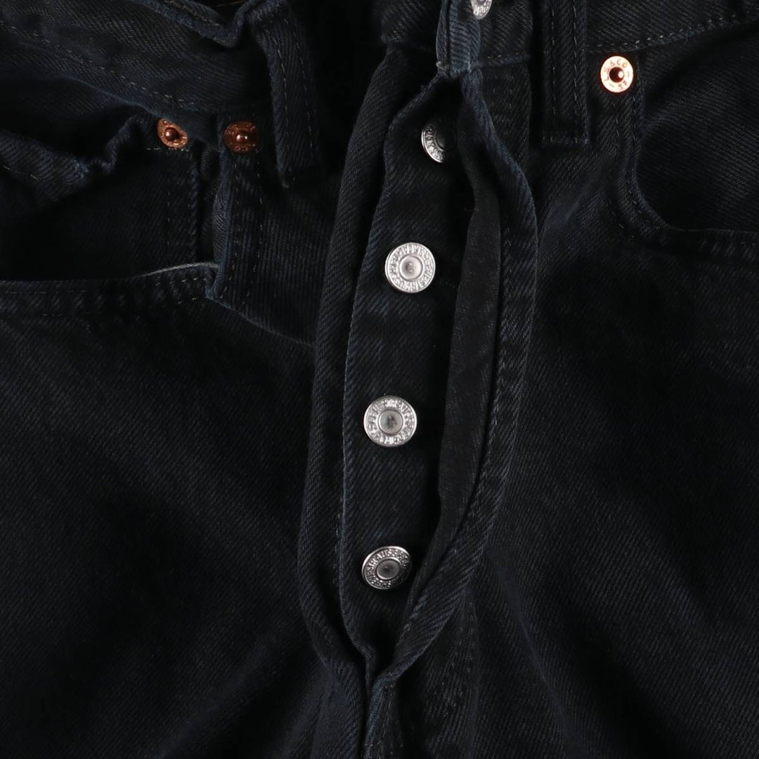 90'S Levi's 501-0165 Black Denim Straight Leg Denim Pants, Made in England, Men's, Size W30, Vintage cotton black type Vintage Second Hand