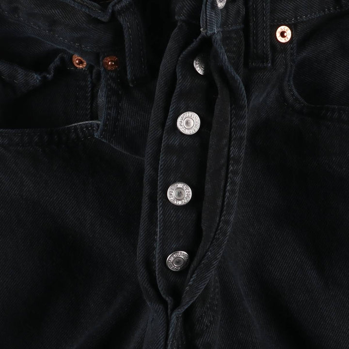90'S Levi's 501-0165 Black Denim Straight Leg Denim Pants, Made in England, Men's, Size W30, Vintage cotton black type Vintage Second Hand