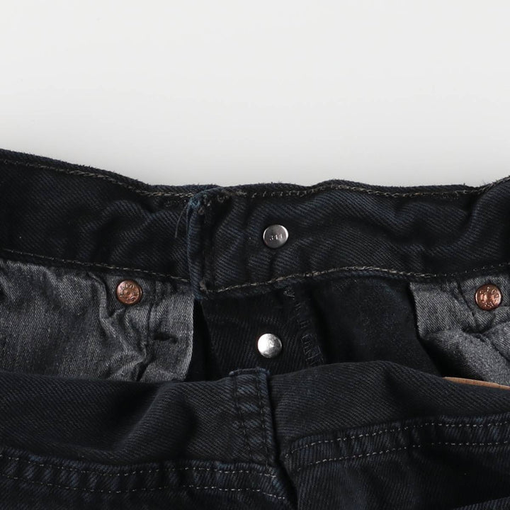 90'S Levi's 501-0165 Black Denim Straight Leg Denim Pants, Made in England, Men's, Size W30, Vintage cotton black type Vintage Second Hand