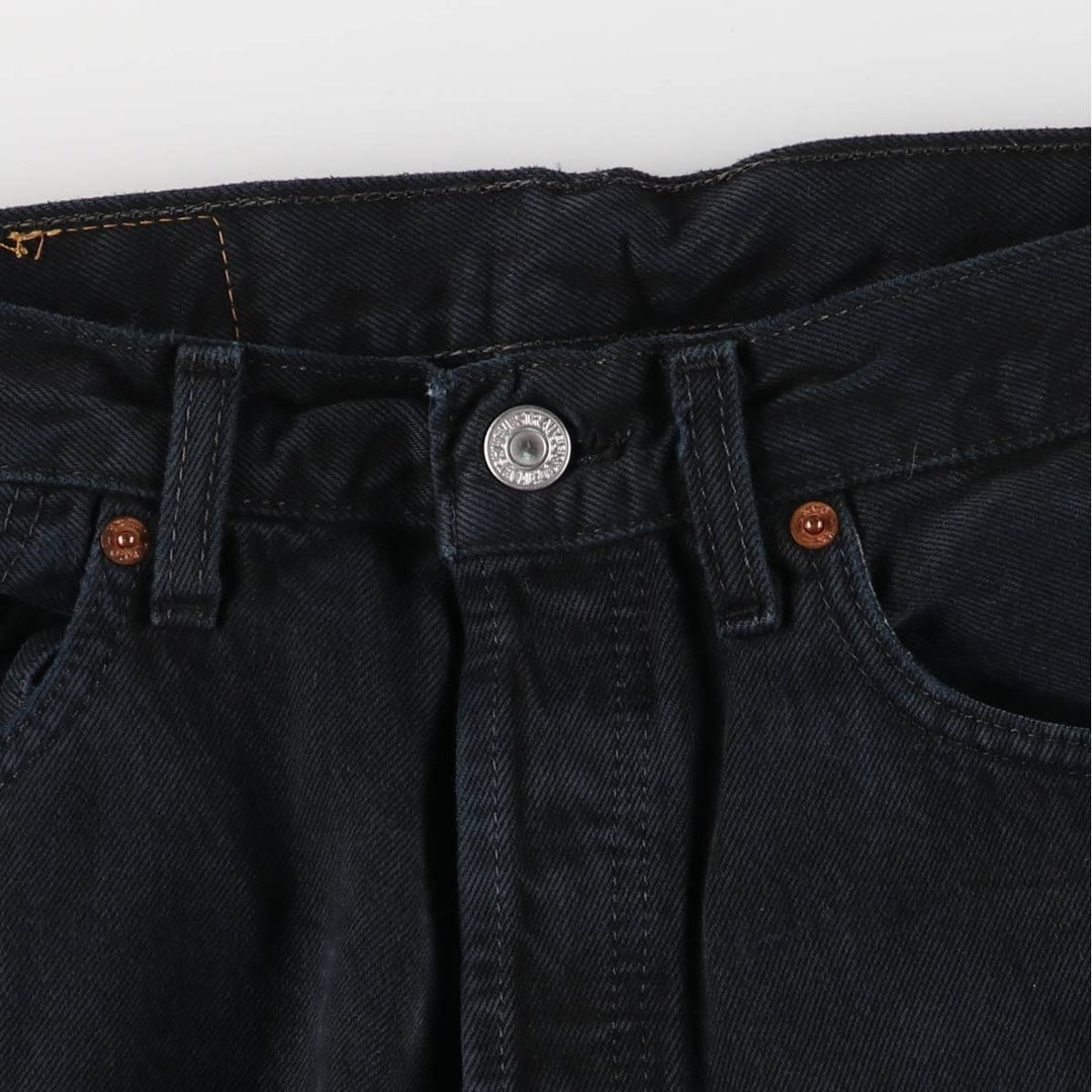 90'S Levi's 501-0165 Black Denim Straight Leg Denim Pants, Made in England, Men's, Size W30, Vintage cotton black type Vintage Second Hand